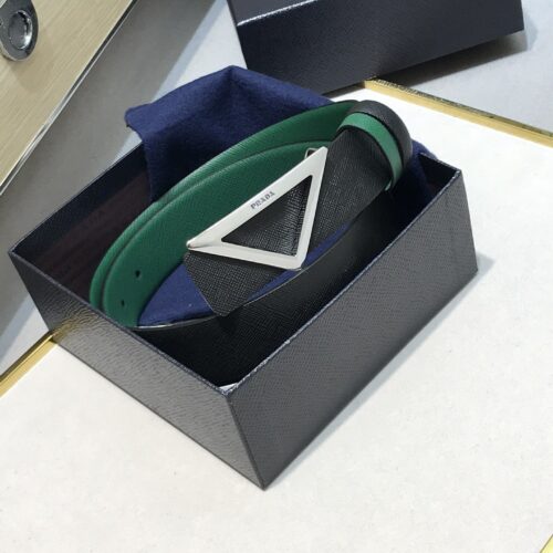 High Quality Luxury Prada Saffiano Leather Belt – Style 86470 product detail