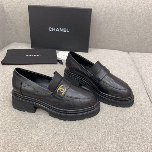 High Quality Luxury Chanel New Thick Sole Loafers – Style 00710