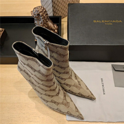High Quality Luxury Balenciaga Pointed Toe Stiletto Boots product detail