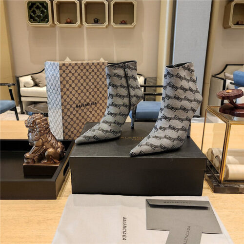 High Quality Luxury Balenciaga Pointed Toe Stiletto Boots – Style 99203