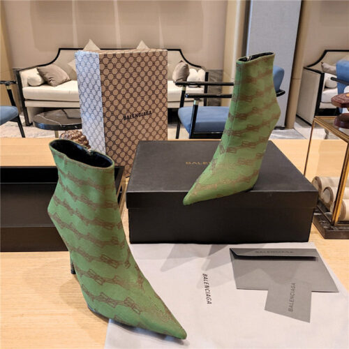 High Quality Luxury Balenciaga Pointed Toe Stiletto Boots – Style 97507 alternate view