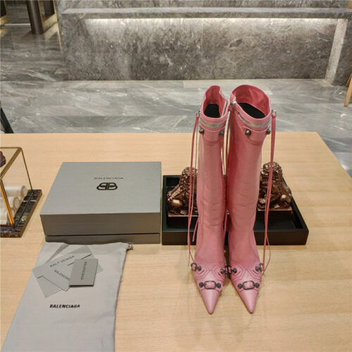 High Quality Luxury Balenciaga Lemon Point Toe Side Zip Tall Boots – Style 49603 product detail