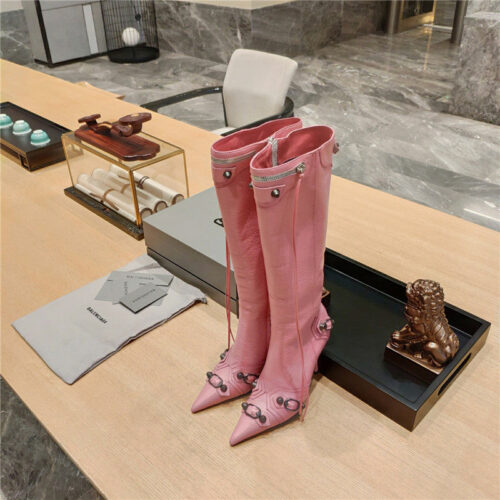 High Quality Luxury Balenciaga Lemon Point Toe Side Zip Tall Boots – Style 49603 product detail
