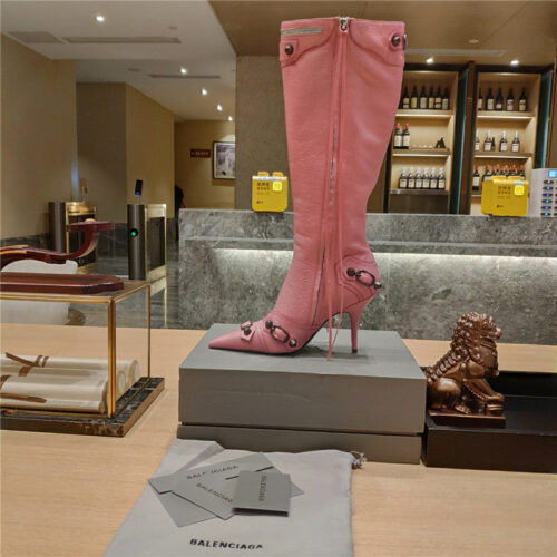High Quality Luxury Balenciaga Lemon Point Toe Side Zip Tall Boots – Style 49603 product detail