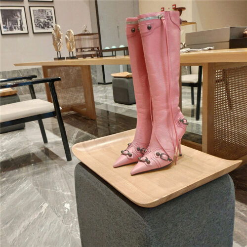 High Quality Luxury Balenciaga Lemon Point Toe Side Zip Tall Boots – Style 49603 product detail