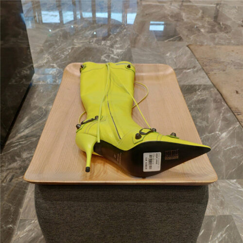 High Quality Luxury Balenciaga Lemon Point Toe Side Zip Tall Boots – Style 47907 product detail
