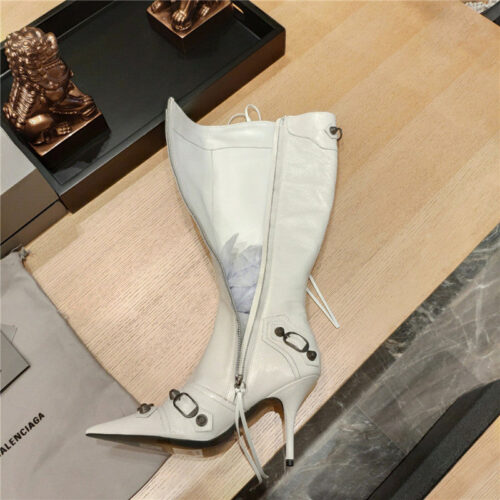 High Quality Luxury Balenciaga Lemon Point Toe Side Zip Tall Boots product detail