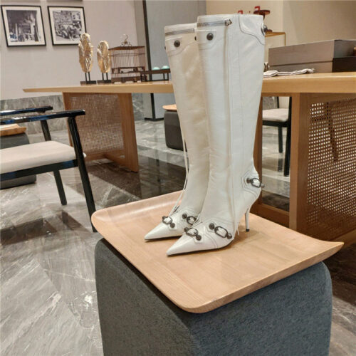 High Quality Luxury Balenciaga Lemon Point Toe Side Zip Tall Boots product detail