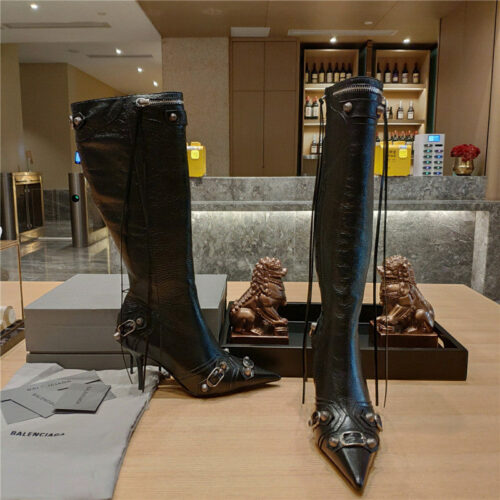 High Quality Luxury Balenciaga Lemon Point Toe Side Zip Tall Boots – Style 11747 product detail