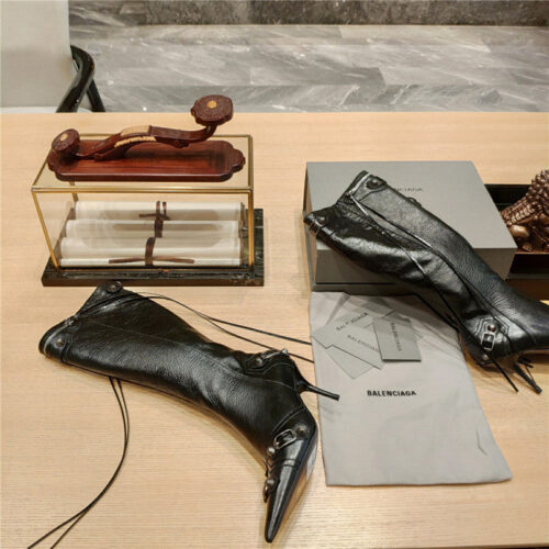 High Quality Luxury Balenciaga Lemon Point Toe Side Zip Tall Boots – Style 11747 product detail