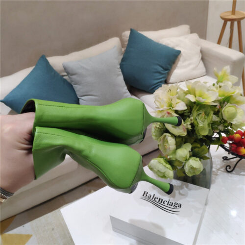High Quality Luxury Balenciaga New Shape Double B Buckle Flower Toe Ankle Boots – Style 97571 product detail