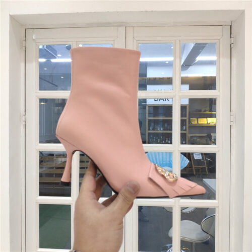 High Quality Luxury Balenciaga New Shape Double B Buckle Flower Toe Ankle Boots product detail