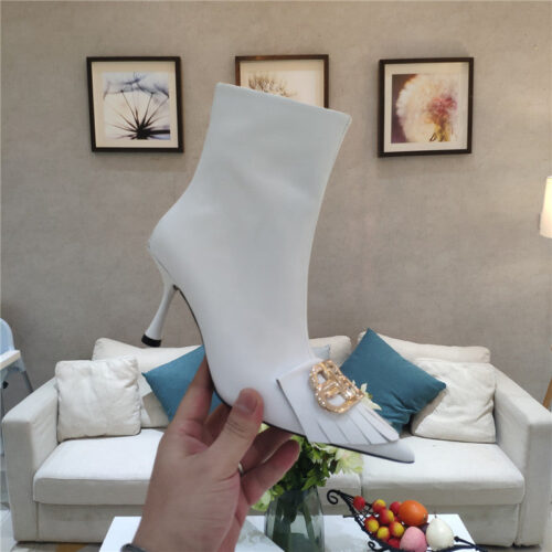 High Quality Luxury Balenciaga New Shape Double B Buckle Flower Toe Ankle Boots – Style 61411 alternate view