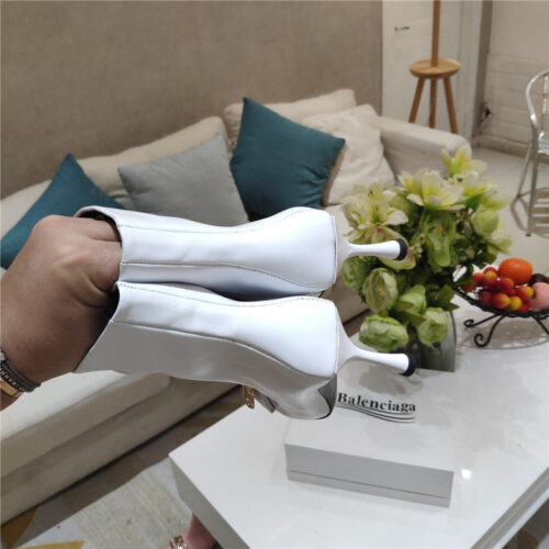 High Quality Luxury Balenciaga New Shape Double B Buckle Flower Toe Ankle Boots – Style 61411 product detail