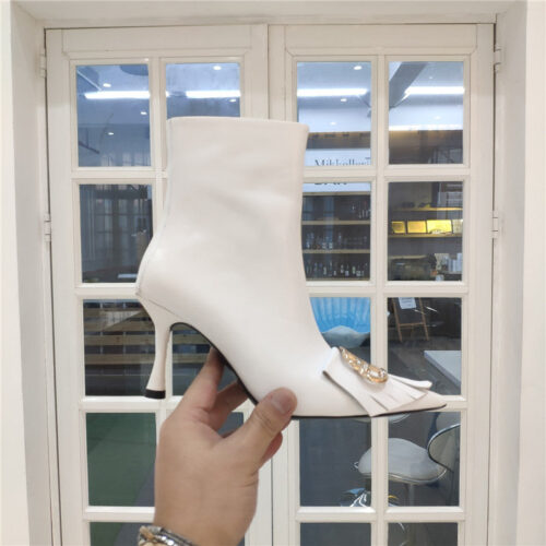 High Quality Luxury Balenciaga New Shape Double B Buckle Flower Toe Ankle Boots – Style 61411 product detail