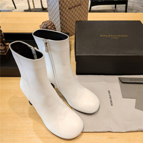 High Quality Luxury Balenciaga Wine Glass Heeled Round Toe Boots – Style 19907 product detail