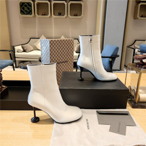 High Quality Luxury Balenciaga Wine Glass Heeled Round Toe Boots – Style 19907 product detail