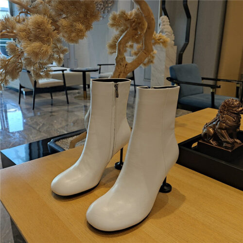High Quality Luxury Balenciaga Wine Glass Heeled Round Toe Boots – Style 19907 product detail