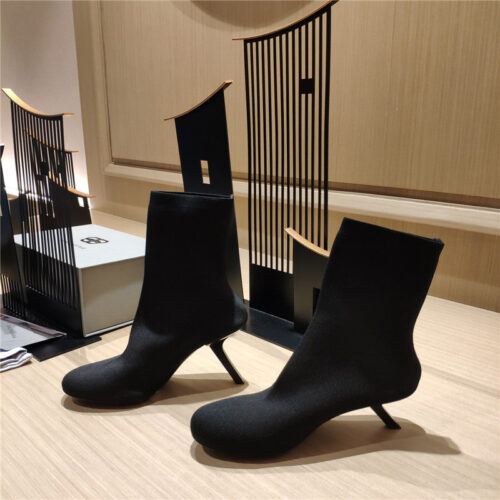 High Quality Luxury Balenciagas New 7-Shaped Heel Sock Boots