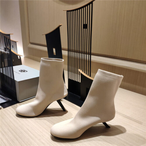 High Quality Luxury Balenciagas New 7-Shaped Heel Sock Boots – Style 34019