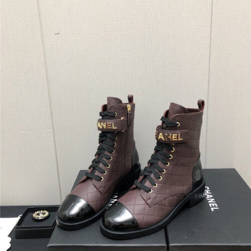 High Quality Luxury Chanel Leather Outsole Martin Boots – Style 92422