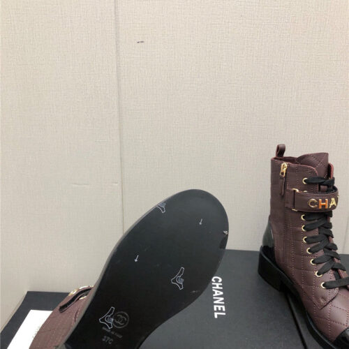 High Quality Luxury Chanel Leather Outsole Martin Boots – Style 92422 product detail