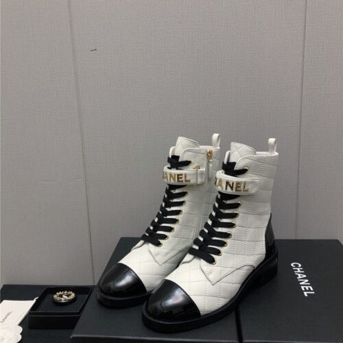 High Quality Luxury Chanel Leather Outsole Martin Boots – Style 23494
