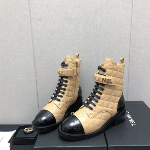 High Quality Luxury Chanel Leather Outsole Martin Boots