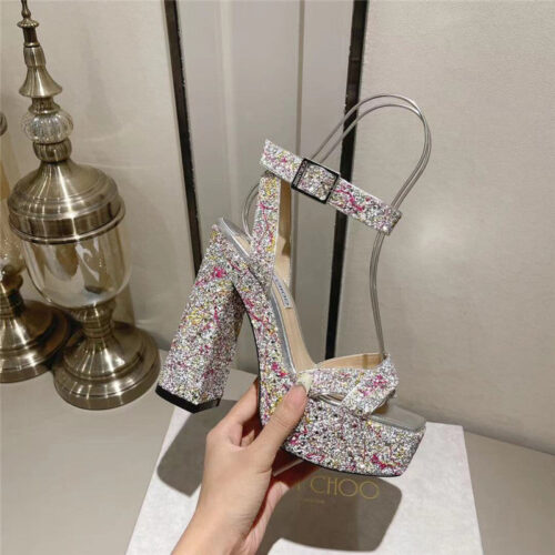 High Quality Luxury Jimmy Choo Fashion Heel Sandals alternate view