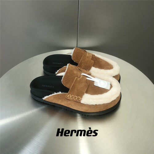 High Quality Luxury Hermes Fur Birkenstocks
