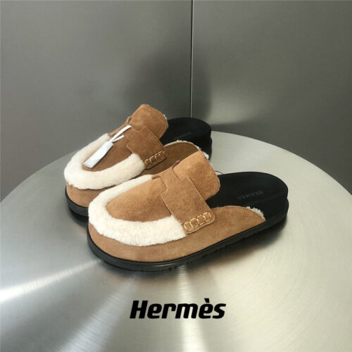 High Quality Luxury Hermes Fur Birkenstocks alternate view