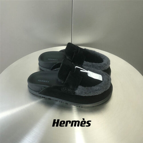 High Quality Luxury Hermes Fur Birkenstocks – Style 32035