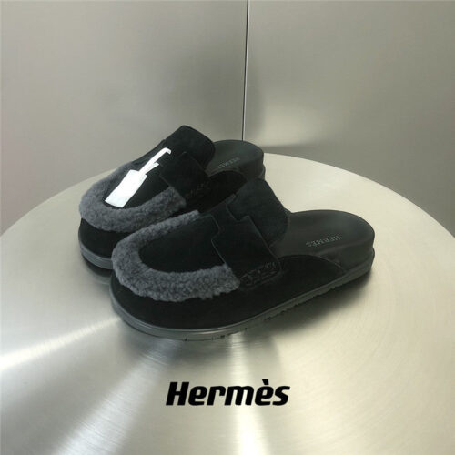 High Quality Luxury Hermes Fur Birkenstocks – Style 32035 alternate view