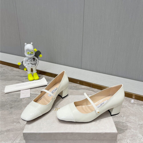 High Quality Luxury Jimmy Choo Classic Square Toe Ballerinas