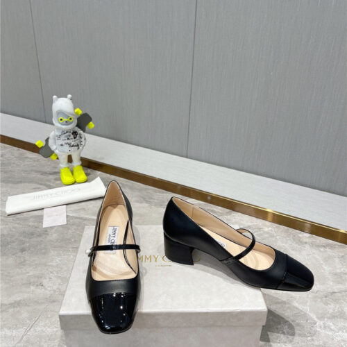 High Quality Luxury Jimmy Choo Classic Square Toe Ballerinas – Style 53943 alternate view