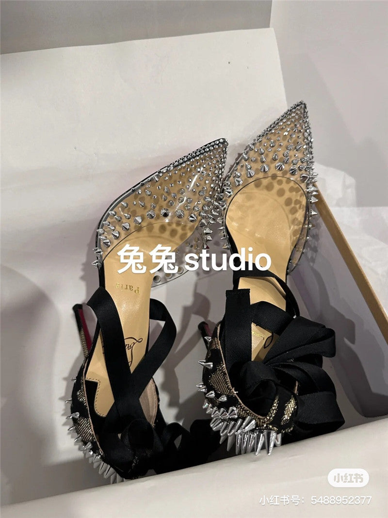 High Quality Luxury Louis Vuitton New Pointed Rivet High Heels – Style 46531 product detail