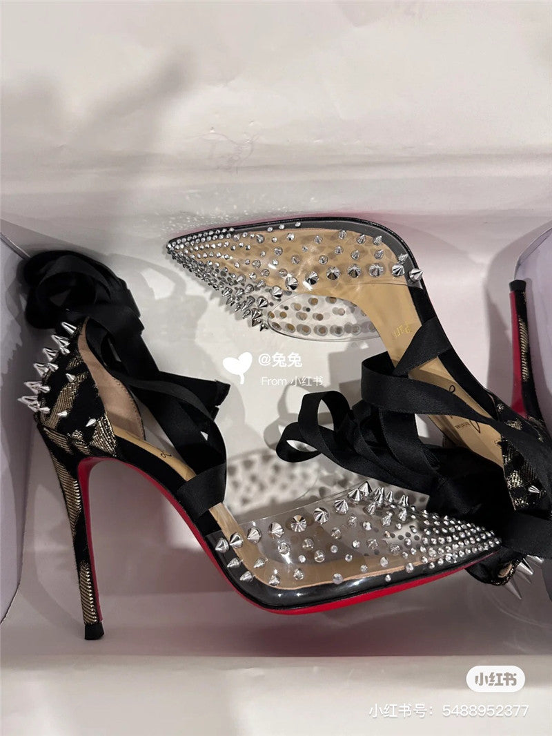 High Quality Luxury Louis Vuitton New Pointed Rivet High Heels – Style 46531 product detail