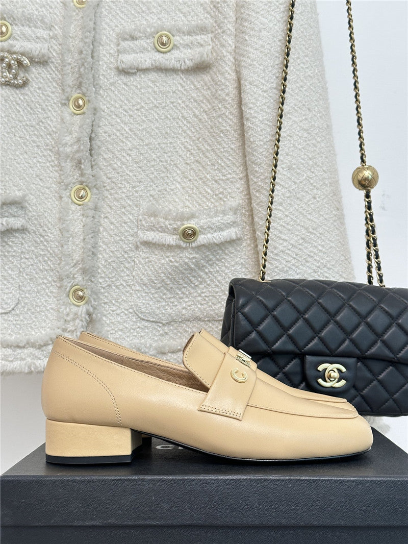 High Quality Luxury Chanel Double C Letter Buckle Square Head Chunky Loafers product detail