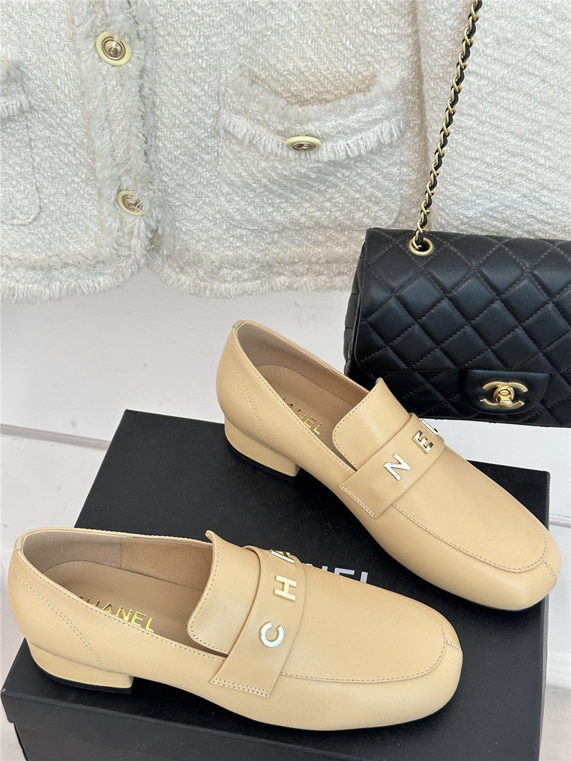 High Quality Luxury Chanel Double C Letter Buckle Square Head Chunky Loafers product detail