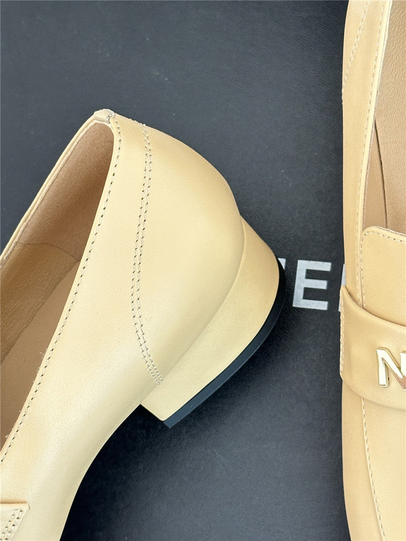 High Quality Luxury Chanel Double C Letter Buckle Square Head Chunky Loafers product detail