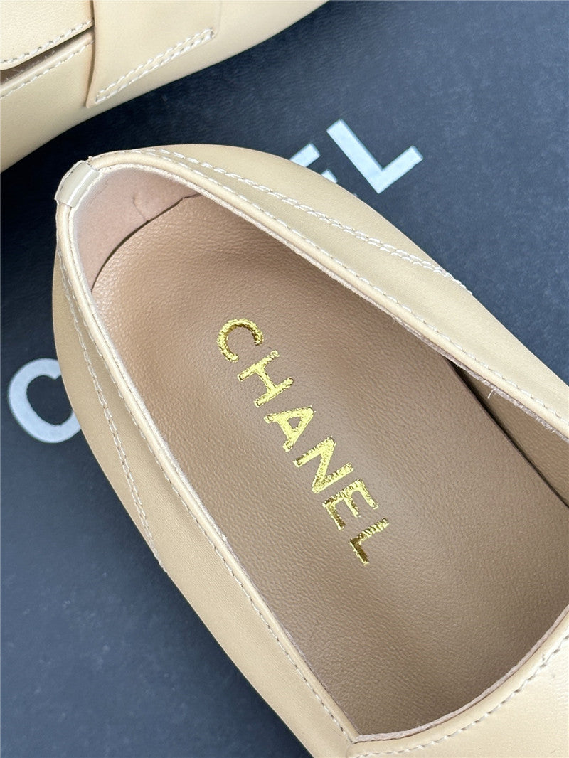 High Quality Luxury Chanel Double C Letter Buckle Square Head Chunky Loafers product detail