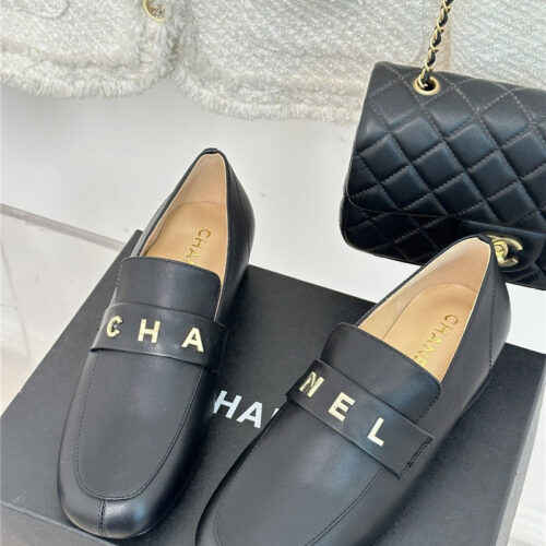 High Quality Luxury Chanel Double C Letter Buckle Square Head Chunky Loafers – Style 48006