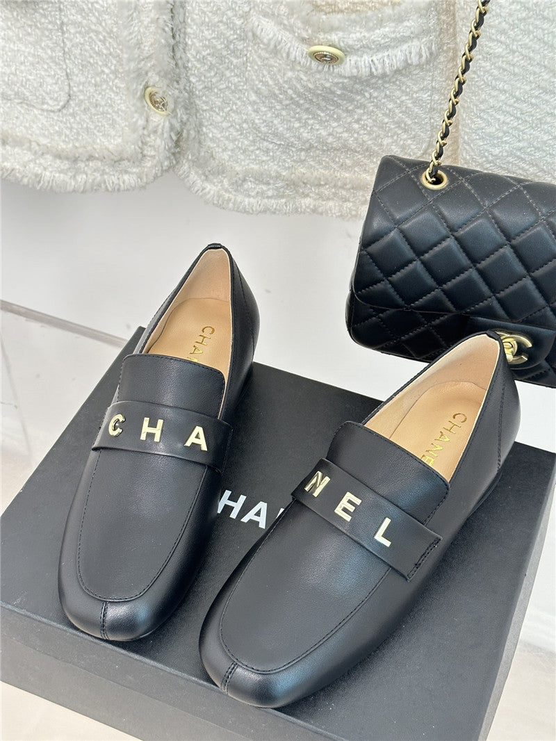 High Quality Luxury Chanel Double C Letter Buckle Square Head Chunky Loafers – Style 48006