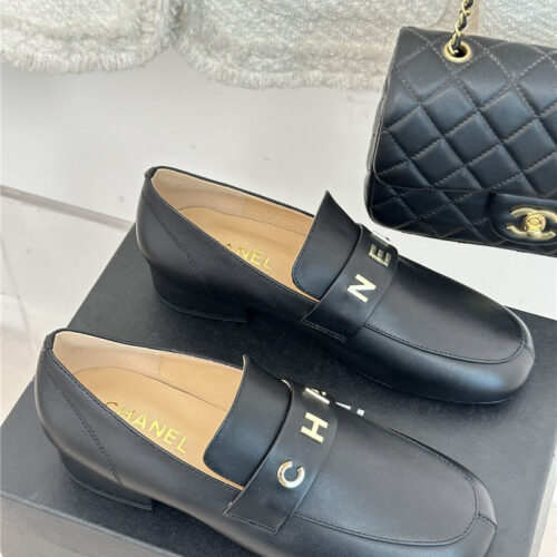 High Quality Luxury Chanel Double C Letter Buckle Square Head Chunky Loafers – Style 48006 alternate view