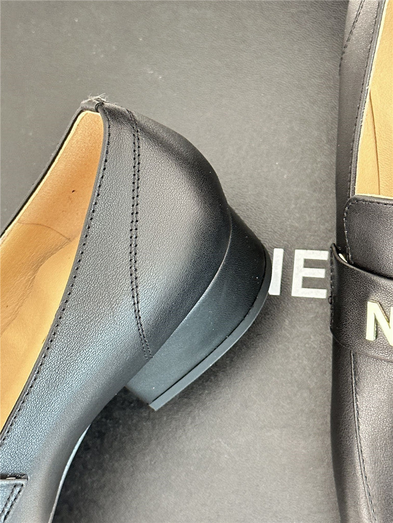 High Quality Luxury Chanel Double C Letter Buckle Square Head Chunky Loafers – Style 48006 product detail