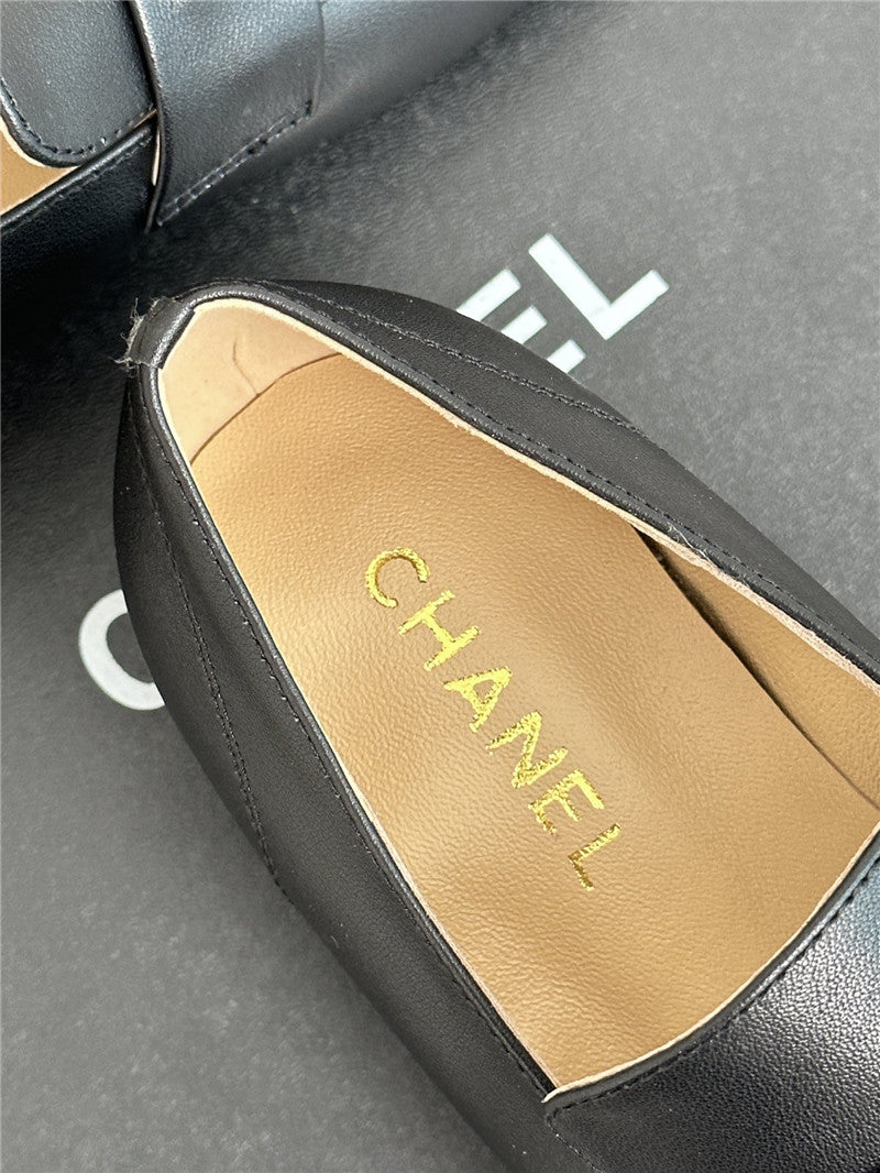 High Quality Luxury Chanel Double C Letter Buckle Square Head Chunky Loafers – Style 48006 product detail