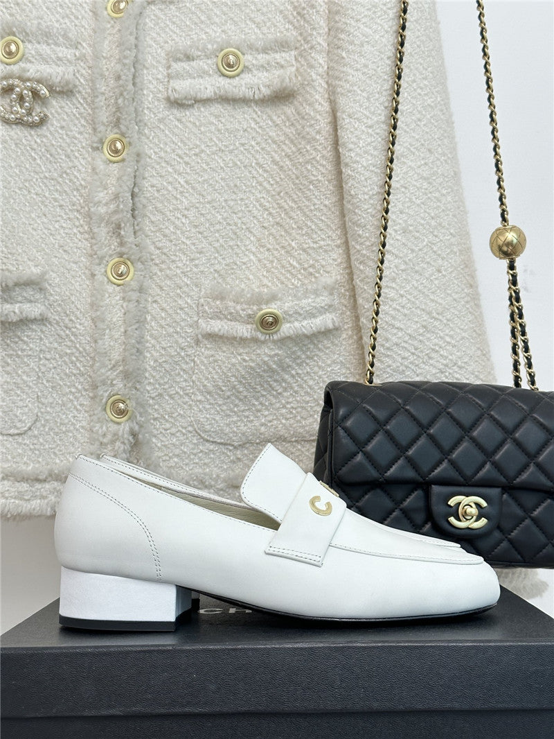 High Quality Luxury Chanel Double C Letter Buckle Square Head Chunky Loafers – Style 13542 product detail