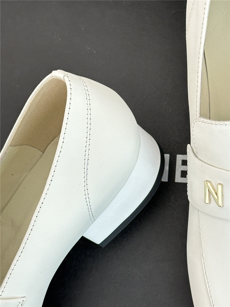 High Quality Luxury Chanel Double C Letter Buckle Square Head Chunky Loafers – Style 13542 product detail