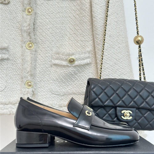 High Quality Luxury Chanel Double C Letter Buckle Square Head Chunky Loafers – Style 79078 product detail