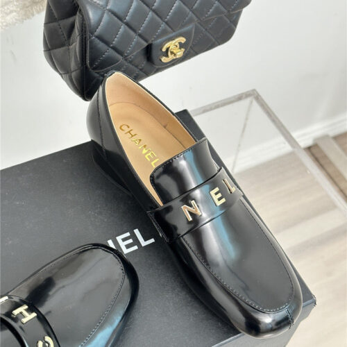High Quality Luxury Chanel Double C Letter Buckle Square Head Chunky Loafers – Style 79078 product detail